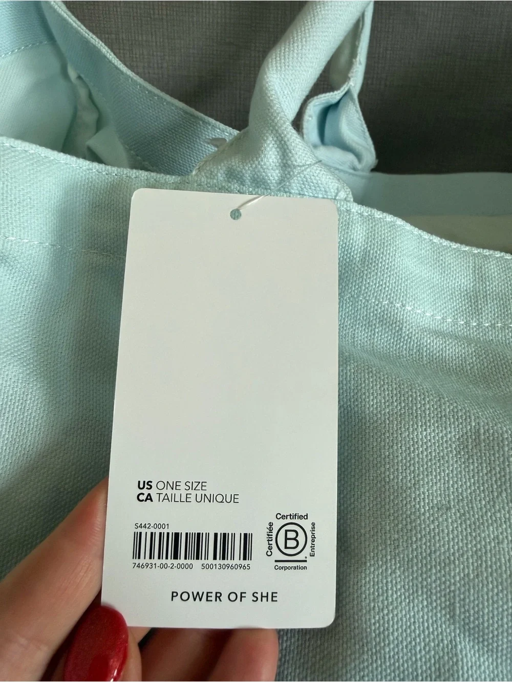NWT Athleta with Bold Logo Beach Bag Tote Bag Blue Ombre Canvas Shopping Bag
